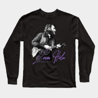 Levon Helm // Retro Electric Dirt FanArt Tribute Long Sleeve T-Shirt